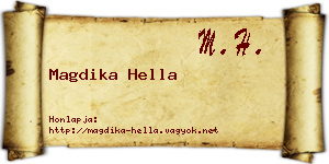 Magdika Hella névjegykártya